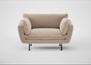 Allora Loveseat Smart Velvet Pebble / Black