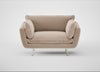Allora Loveseat Smart Velvet Pebble / Stainless Steel