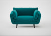 Allora Loveseat Smart Velvet Petrol / Black