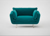 Allora Loveseat Smart Velvet Petrol / Stainless Steel