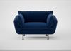 Allora Loveseat Cotton Velvet Midnight / Black