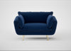 Allora Loveseat Cotton Velvet Midnight / Brass