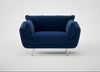 Allora Loveseat Cotton Velvet Midnight / Stainless Steel