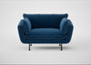 Allora Loveseat Cotton Velvet Petrol / Black