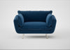 Allora Loveseat Cotton Velvet Petrol / Stainless Steel