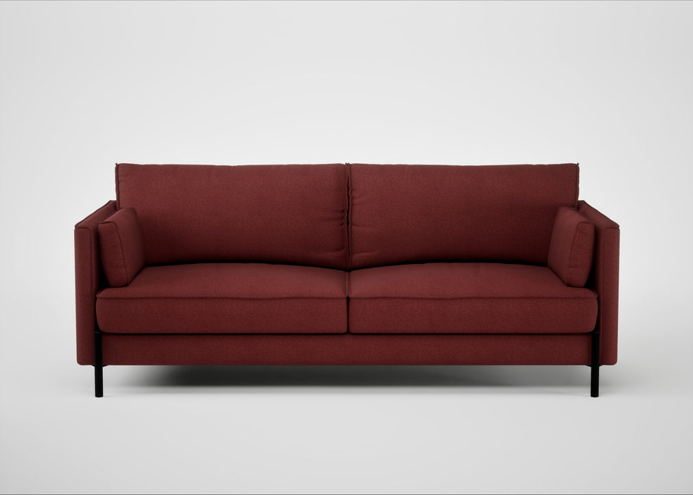 Tortona 3 Seater Sofa Capelo Linen-Cotton Etruscan Red