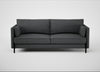 Tortona 3 Seater Sofa Melton Wool Granite