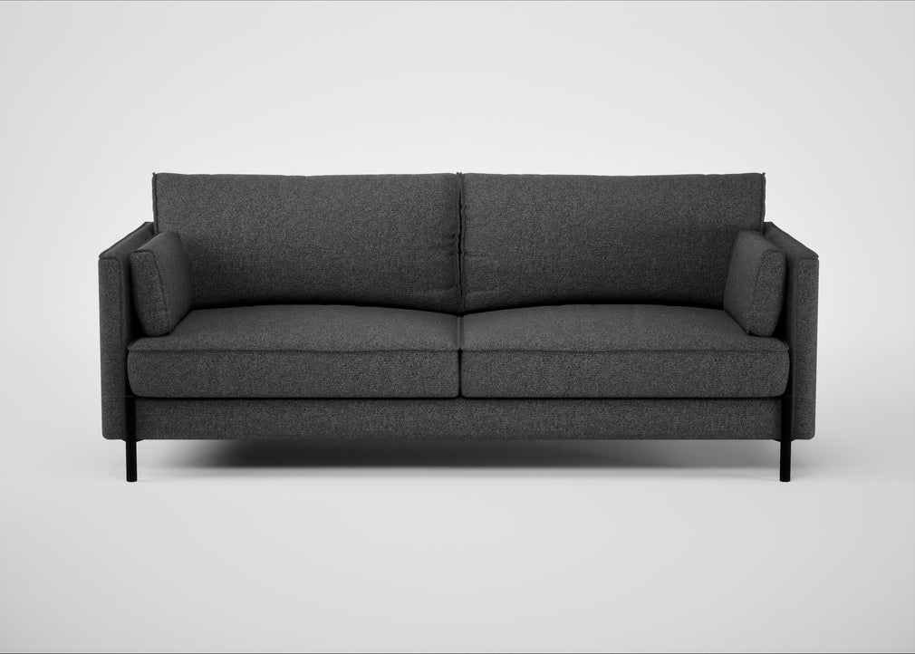 Tortona 3 Seater Sofa Melton Wool Granite