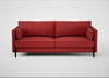 Tortona 3 Seater Sofa Melton Wool Red Oxide