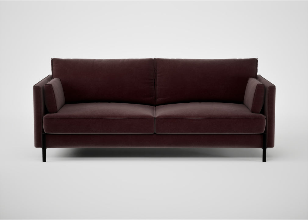 Tortona 3 Seater Sofa Smart Luxe Velvet Acorn