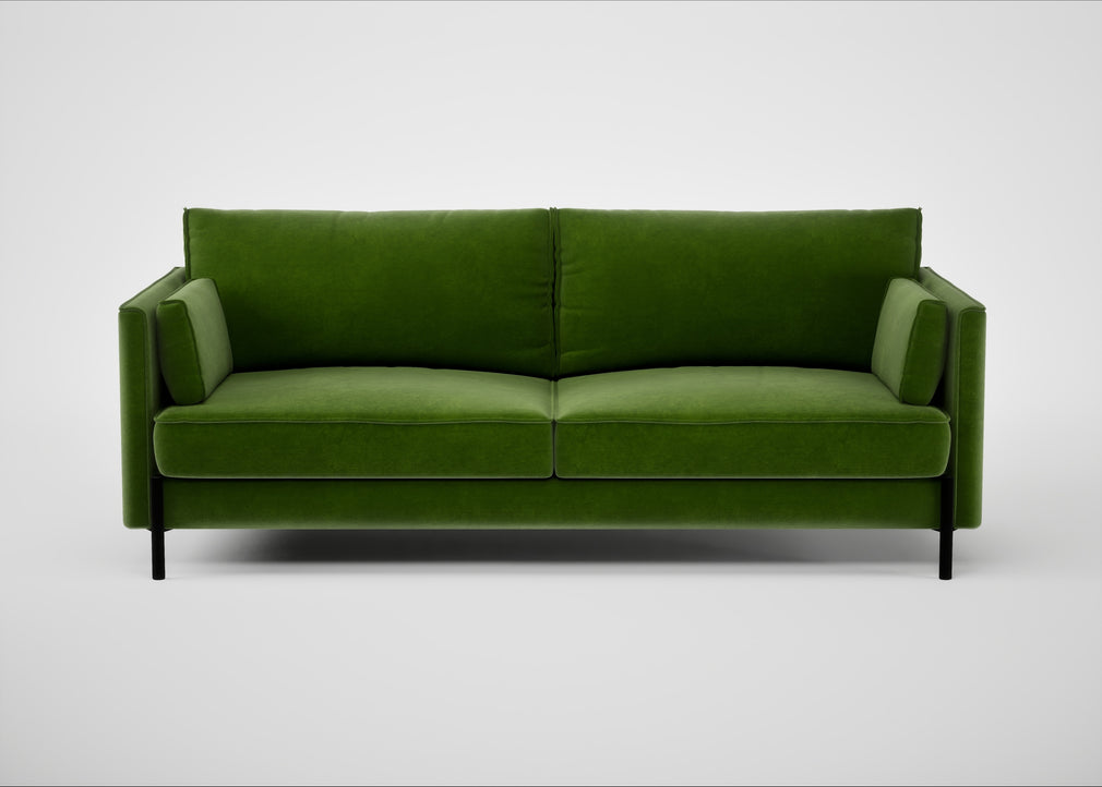 Tortona 3 Seater Sofa Smart Luxe Velvet Grass