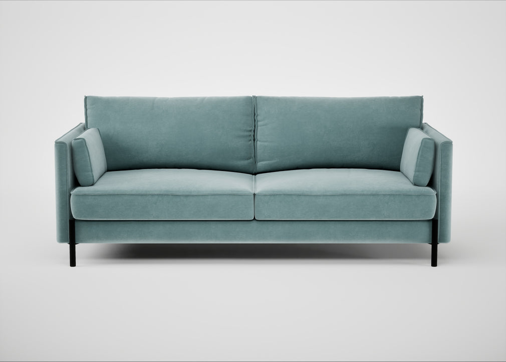 Tortona 3 Seater Sofa Smart Luxe Velvet Mineral Blue