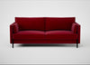 Tortona 3 Seater Sofa Smart Luxe Velvet Mulberry