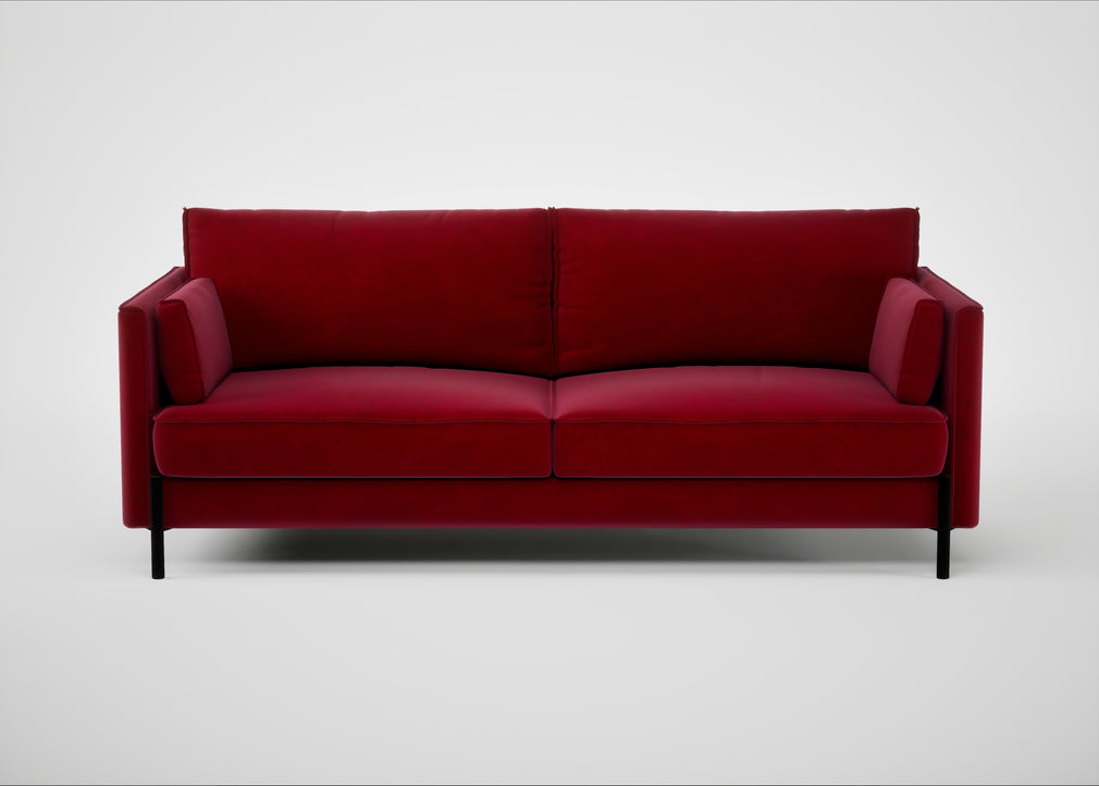 Tortona 3 Seater Sofa Smart Luxe Velvet Mulberry