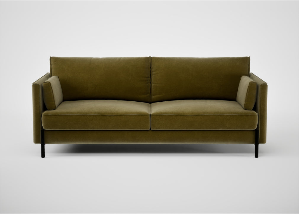 Tortona 3 Seater Sofa Smart Luxe Velvet Peridot
