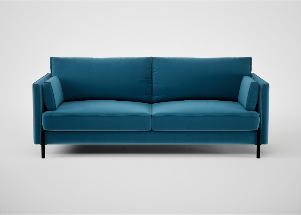 Tortona 3 Seater Sofa Smart Velvet Ocean Blue