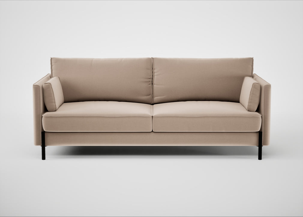 Tortona 3 Seater Sofa Smart Velvet Pebble