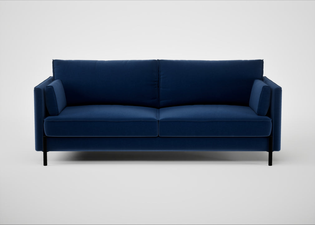 Tortona 3 Seater Sofa Cotton Velvet Midnight
