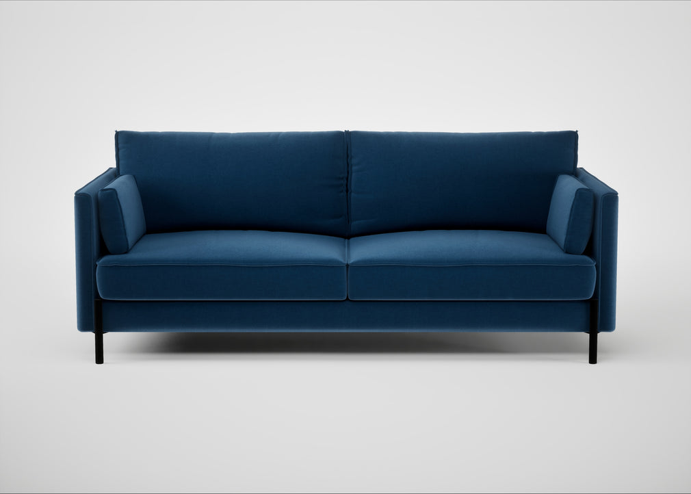 Tortona 3 Seater Sofa Cotton Velvet Petrol