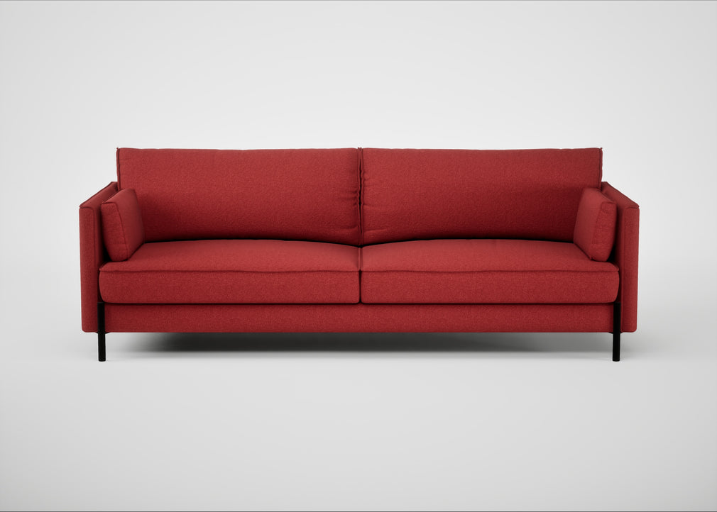 Tortona 4 Seater Sofa Melton Wool Red Oxide