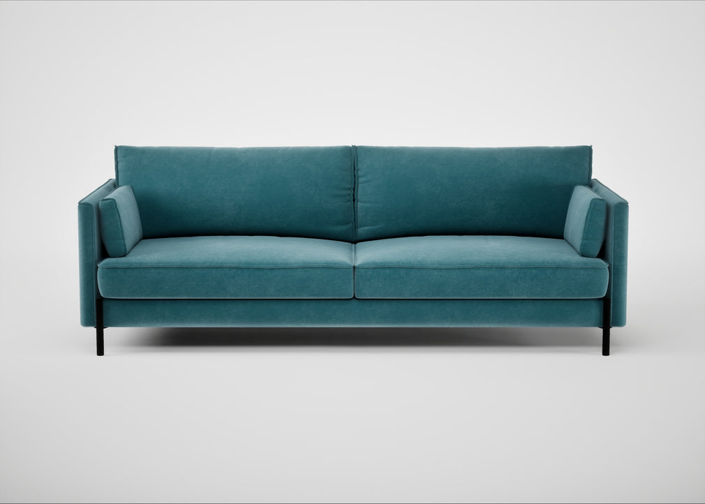 Tortona 4 Seater Sofa Smart Luxe Velvet Airforce Blue
