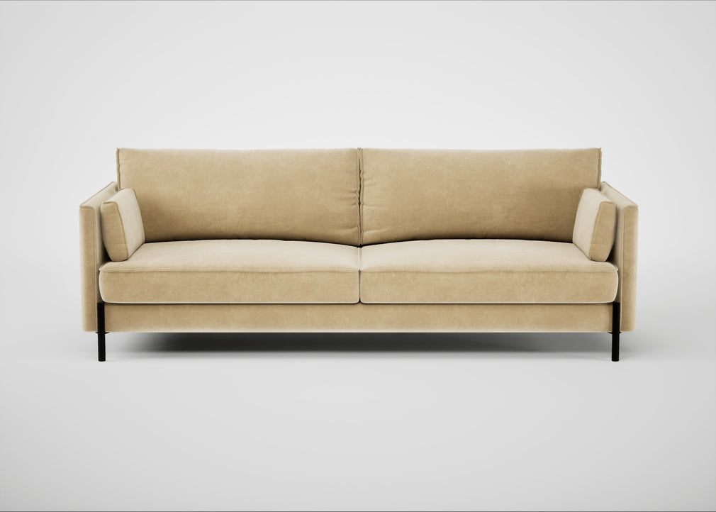 Tortona 4 Seater Sofa Smart Luxe Velvet Biscuit