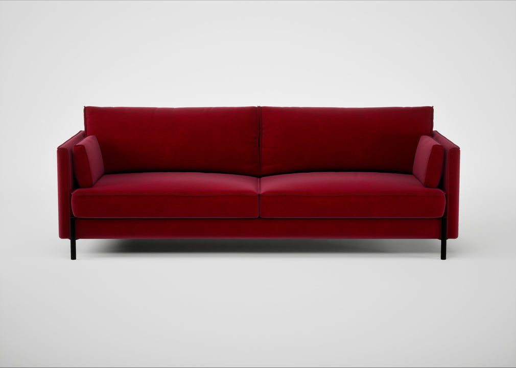 Tortona 4 Seater Sofa Smart Luxe Velvet Mulberry