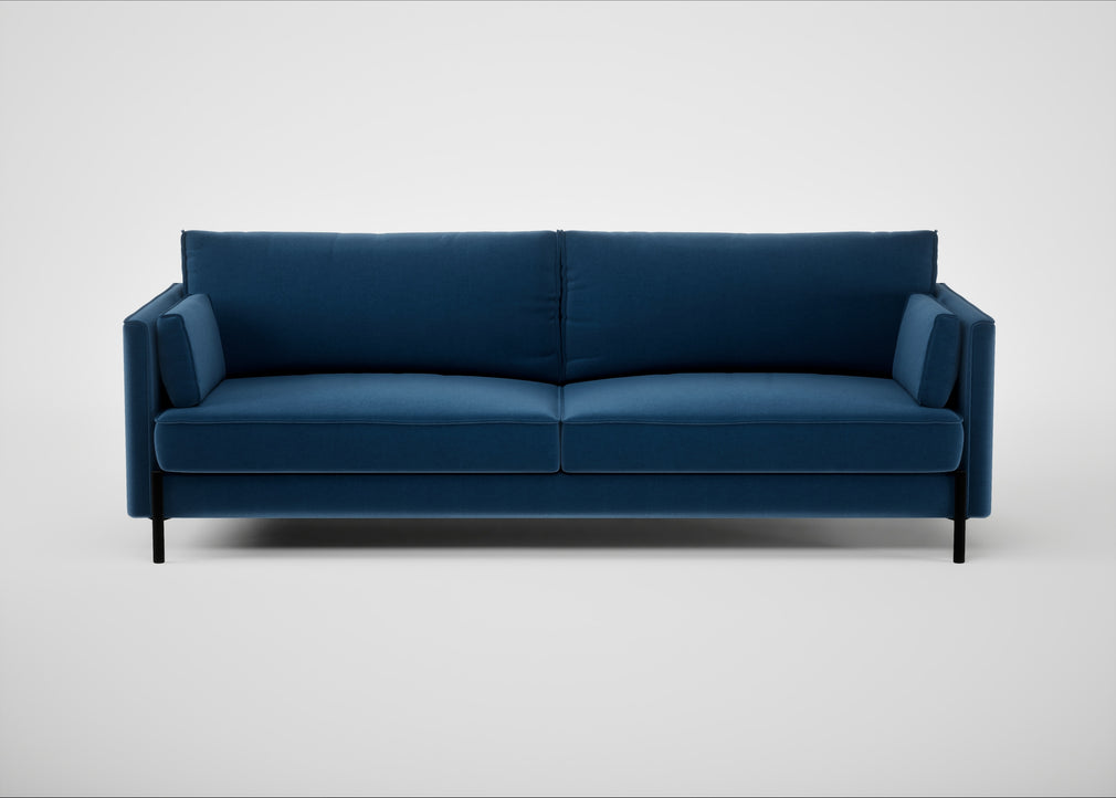 Tortona 4 Seater Sofa Cotton Velvet Petrol