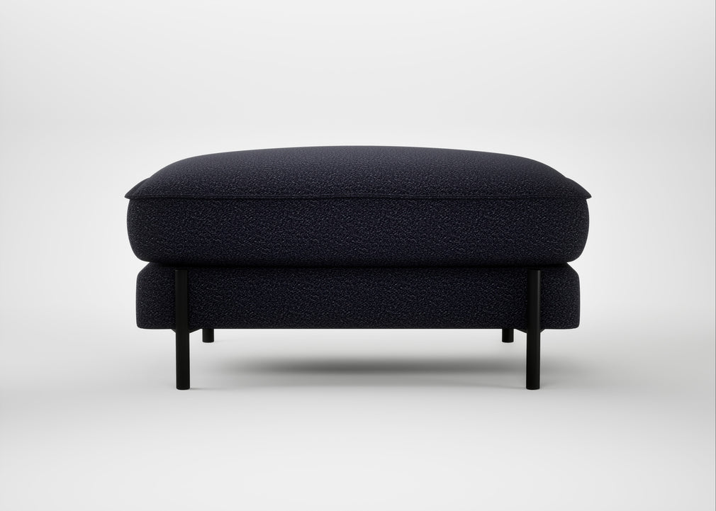 Tortona Footstool Boucle Indigo