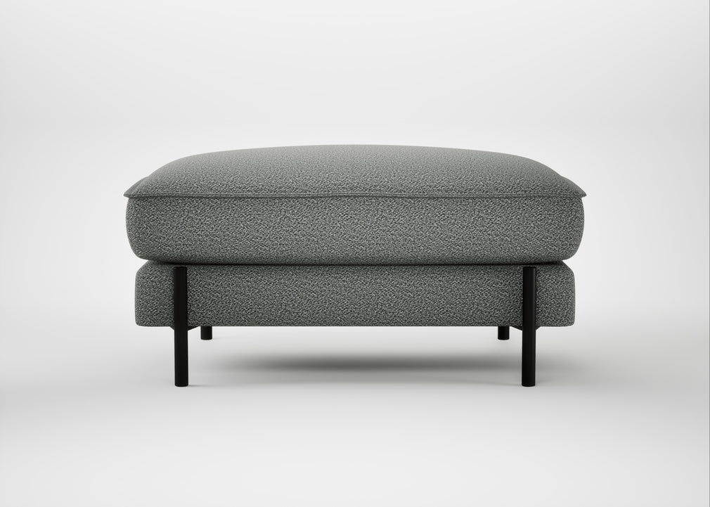 Tortona Footstool Boucle Steel