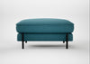 Tortona Footstool Brushed Cotton Cadet