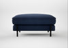 Tortona Footstool Capelo Linen-Cotton Inkspot