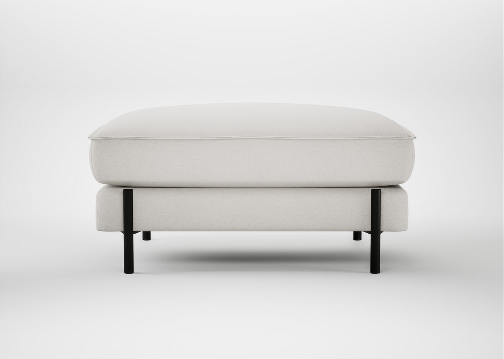 Tortona Footstool Capelo Linen-Cotton Sea Salt