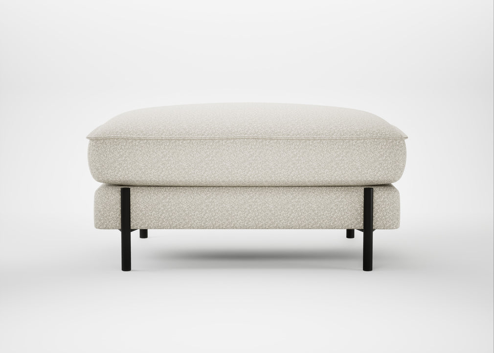 Tortona Footstool Chunky Boucle Ecru