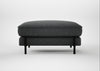 Tortona Footstool Melton Wool Granite