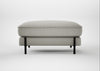Tortona Footstool Melton Wool Limestone
