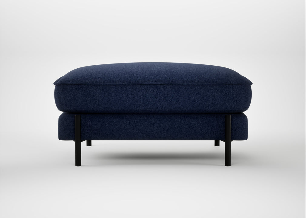 Tortona Footstool Melton Wool New Navy