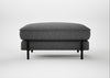 Tortona Footstool Melton Wool Shale