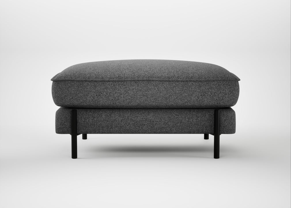Tortona Footstool Melton Wool Shale