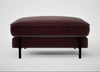 Tortona Footstool Smart Luxe Velvet Acorn