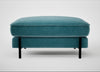 Tortona Footstool Smart Luxe Velvet Airforce Blue