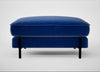 Tortona Footstool Smart Luxe Velvet Azure