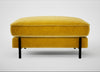 Tortona Footstool Smart Luxe Velvet Canary