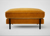 Tortona Footstool Smart Luxe Velvet Cognac