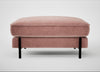 Tortona Footstool Smart Luxe Velvet Dusky Pink