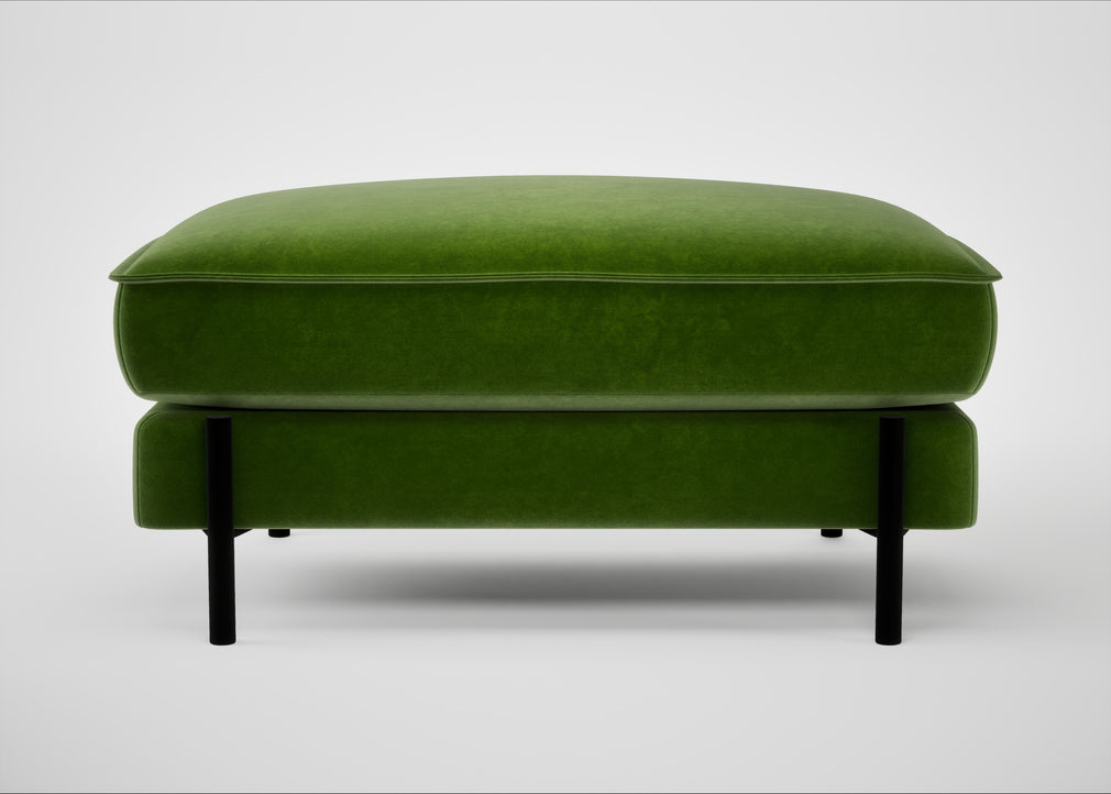 Tortona Footstool Smart Luxe Velvet Grass