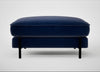Tortona Footstool Smart Luxe Velvet Midnight