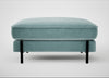 Tortona Footstool Smart Luxe Velvet Mineral Blue