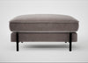 Tortona Footstool Smart Luxe Velvet Mushroom