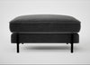 Tortona Footstool Smart Luxe Velvet Nickel